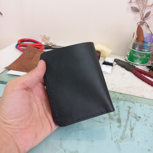کیف پول جیبی مردانه چرم طبیعی دست دوز