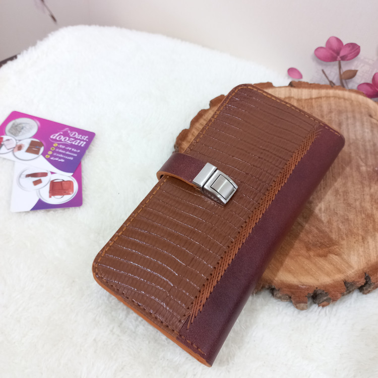 کیف پول کتی ۳ لت مردانه جای موبایل ، طبیعی دستدوز
