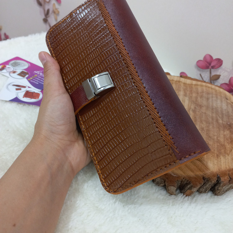 کیف پول کتی ۳ لت مردانه جای موبایل ، طبیعی دستدوز